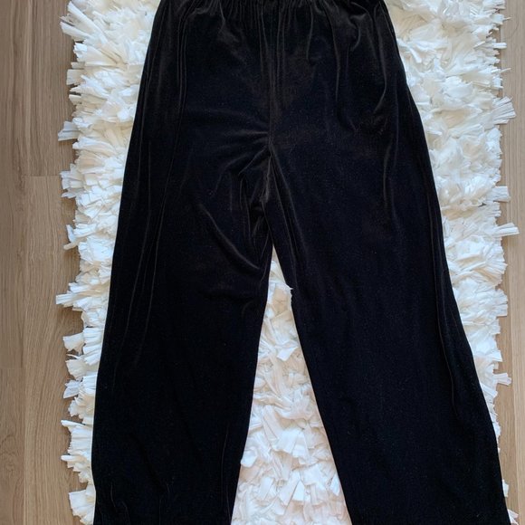 Linda Allard Ellen Tracy Velvet Pants Black Size 12 - Picture 5 of 7